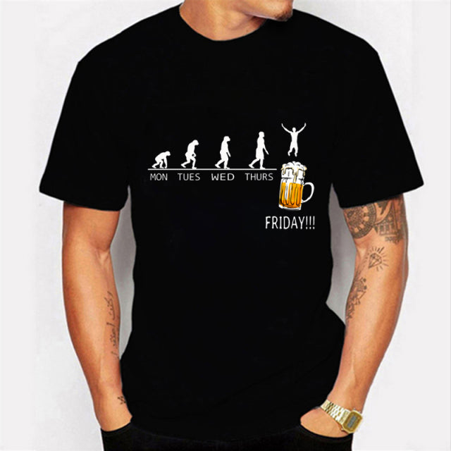 Friday Beer Print Men T-Shirt
