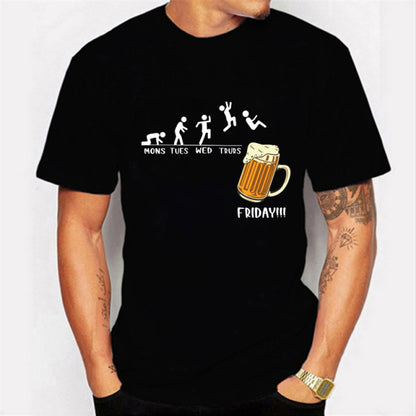 Friday Beer Print Men T-Shirt