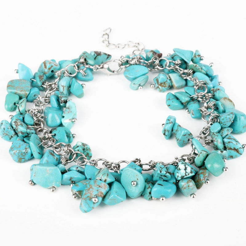 Boho Turquoise Charm Bracelet